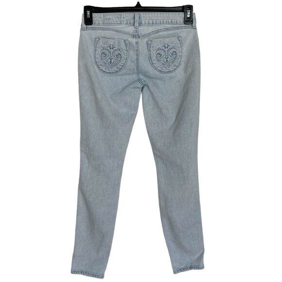 Sivvy SZ 26 Hannah Skinny Jeans Dare Devil Light Wash Distressed Low-Rise Pocket - Picture 4 of 9